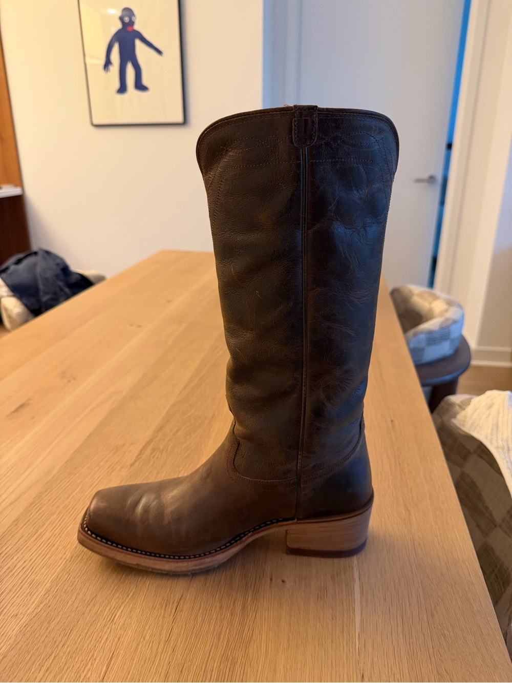 Tecovas Brown Suede Cowboy Boots - Picture 4 of 5